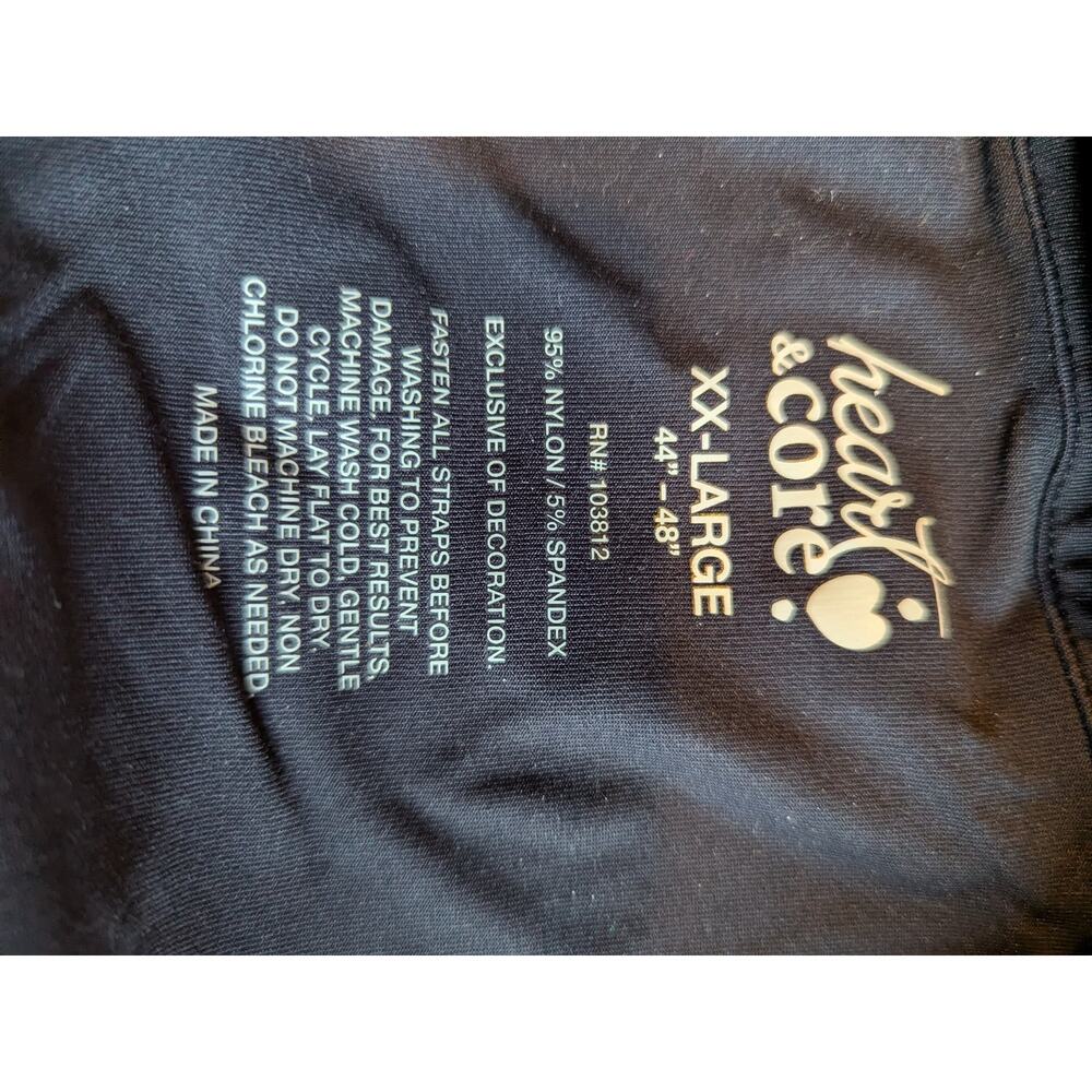 Heart & Core Women's Serena Black Post-Surgical Bra XXL No Puffs NEW - Picture 9 of 9